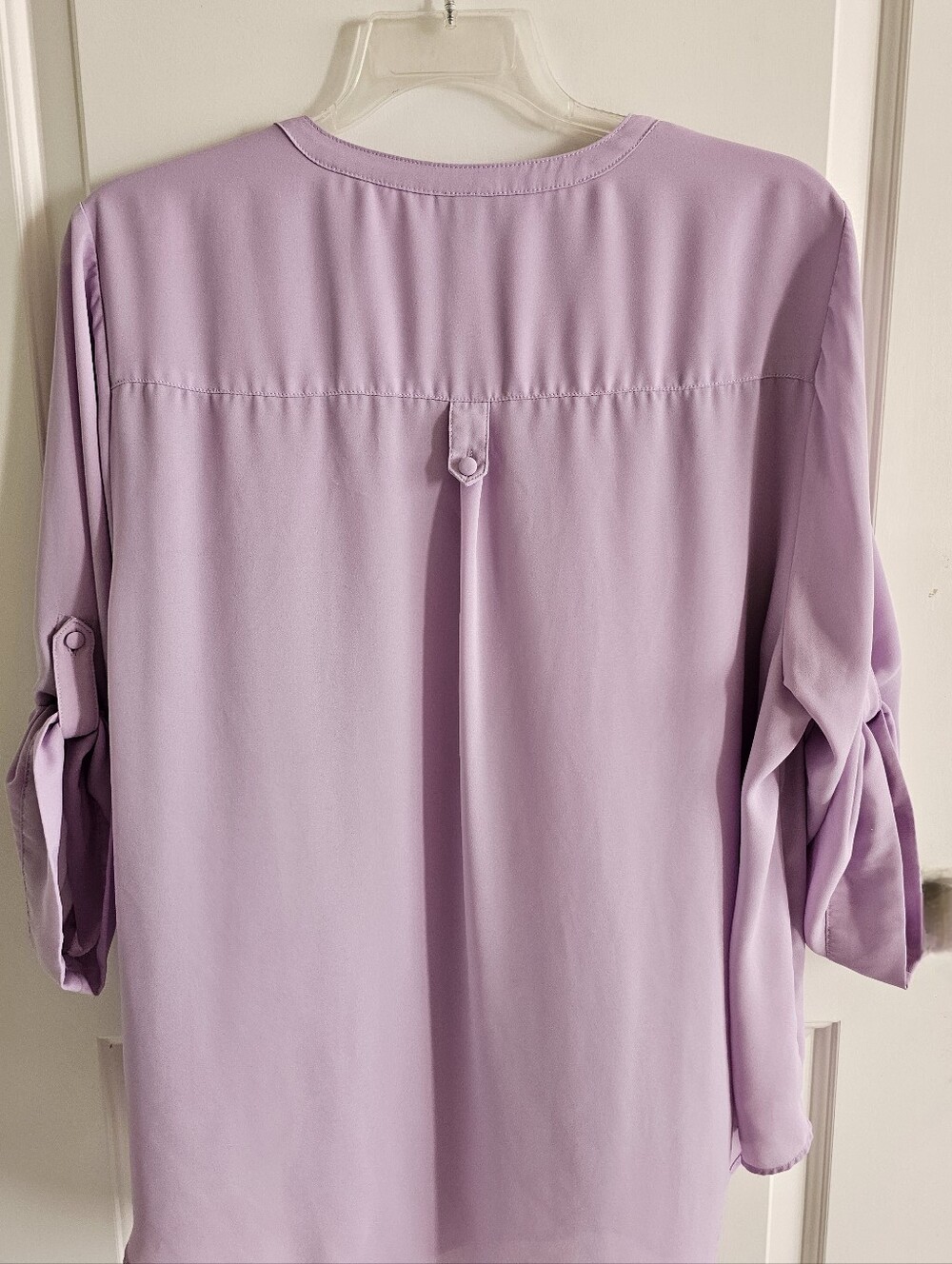 Torrid Harper 3/4 Sleeve Pullover Blouse In Soft Lavender - Picture 4 of 9
